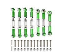 Accessoires voitures RC Compatible Avec Wltoys 144001 144002 144010 124007 124016 RC Pièces Détachées Accessoires Métal Biellettes De Direction Avant Et Arrière Kit De Biellettes De Servo(Green)