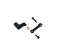 Accessoires voitures RC Compatible Avec Wltoys 244016 LOSI Micro-b 1/24 RC, Pièces De Mise À Niveau De Voiture, Accessoires En Métal, Bras Servo 28T Et Tige De Liaison Servo De Direction(Black)