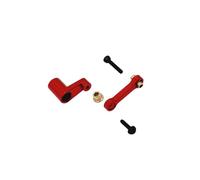 Accessoires voitures RC Compatible Avec Wltoys 244016 LOSI Micro-b 1/24 RC, Pièces De Mise À Niveau De Voiture, Accessoires En Métal, Bras Servo 28T Et Tige De Liaison Servo De Direction(Red)