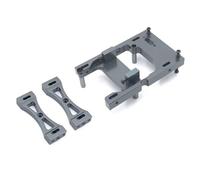 Accessoires voitures RC Compatible Avec WPL C14 C24 Pour MN D90 Pour MN99S RC Pièces De Mise À Niveau De Voiture Accessoires Support De Montage Servo En Métal Ensemble De Poutres Transversales(Gray)