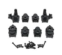 Accessoires voitures RC Pour Absima CR1.8 Pour Yucatan CR3.4 Pour Sherpa Pour YK4082 YK4102 Pour Khamba 1/8 1/10 Boîtier D'engrenage Portail Avant Arrière Métal Pièces Mise À Niveau Voiture RC(Black)