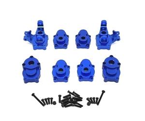 Accessoires voitures RC Pour Absima CR1.8 Pour Yucatan CR3.4 Pour Sherpa Pour YK4082 YK4102 Pour Khamba 1/8 1/10 Boîtier D'engrenage Portail Avant Arrière Métal Pièces Mise À Niveau Voiture RC(Blue)