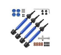 Accessoires voitures RC Pour Arrma 3S Big Pour Rock Pour Granite Pour Senton 1/10 4 Pièces Arbres Transmission Avant Arrière Métal CVD Rechange Voitures RC(Blue)