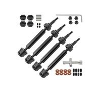 Accessoires voitures RC Pour Arrma 3S Big Pour Rock Pour Granite Pour Senton 1/10 4 Pièces Arbres Transmission Avant Arrière Métal CVD Rechange Voitures RC(Black)