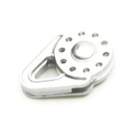 Accessoires Voitures RC pour Axial pour SCX10 90046 pour TRX-4 D90 pour Tamiya 1/10 Métal Simulation Treuil Poulie Arrache Bloc RC Chenille Voiture Camion Modèle Mise À Niveau Pièces(Silver)