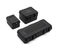 Accessoires Voitures RC pour Axial pour SCX10 90046 Trxs pour TRX-4 pour TRX-6 pour MST Recat 1/10 Lot De 3 Boîtes De Rangement en Plastique pour Outils De Décoration, Voiture sur Chenilles RC(Black)