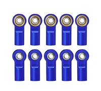 Accessoires Voitures RC pour Axial pour SCX10 D90 pour Tamiya CC01 1/10 RC Crawler Car Truck Model Parts M4 Metal Link Rod Ends Rotules Accessoires De Voiture 10 Pièces(Blue)