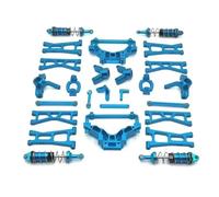 Accessoires voitures RC Pour HSp 14321 14322 14331 14332 14431 14432 C8802 YDJ-D879 1/14 Coupelle Direction Métal Biellettes Direction Amortisseurs Ensemble Pièce Rechange Voiture RC(Blue)