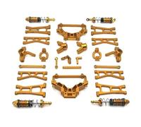 Accessoires voitures RC Pour HSp 14321 14322 14331 14332 14431 14432 C8802 YDJ-D879 1/14 Coupelle Direction Métal Biellettes Direction Amortisseurs Ensemble Pièce Rechange Voiture RC(Yellow)