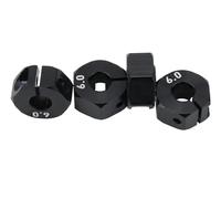 Accessoires Voitures RC pour SCX10 pour HSP pour HPI pour Tamiya pour Traxxas pour Slash 5/6/7/8/9/10/11/12mm Roue Hexagonale 12mm Moyeux D'entraînement avec Broches Vis Pièces Chenille(Black,6mm)
