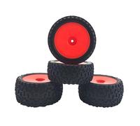 Accessoires Voitures RC pour Tamiya DF02 DF03 pour TT02B 1/10 RC Voiture Télécommandée À Quatre Roues Motrices Pneus Tout-Terrain(Red)