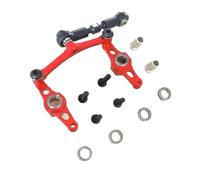 Accessoires Voitures RC pour Tamiya pour TT02 TT02D 1/10 RC Accessoires De Pièces Mise À Niveau Voiture Bras Direction Manivelle en Métal avec Ensemble Pont(Red)
