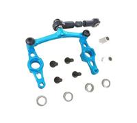 Accessoires Voitures RC pour Tamiya pour TT02 TT02D 1/10 RC Accessoires De Pièces Mise À Niveau Voiture Bras Direction Manivelle en Métal avec Ensemble Pont(Blue)
