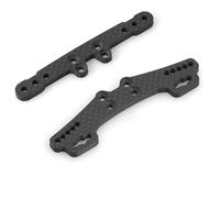 Accessoires Voitures RC pour Tamiya XV01 1/10 RC, Accessoires De Pièces Mise À Niveau Voiture, Motif en Fiber Carbone, Tour D'amortisseur Avant Et Arrière, Support(1set)