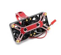 Accessoires voitures RC Pour Traxxas 1/5 Pour X-Maxx 6S 8S Pour Arrma Pour Kraton Pour Outcast 4985 1717 Dissipateur Thermique Moteur Sans Balais Double Ventilateur Refroidissement Pièces RC(Red)
