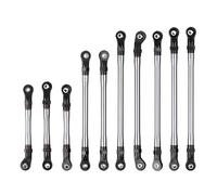 Accessoires voitures RC Pour Traxxas Pour TRX-4 1/10 324 Mm 10 Pièces Ensemble Maillons Métalliques Non Assemblés Embout Tige Plastique Rechange D'utilisation Camion Tout Pour Terrain RC(Silver)