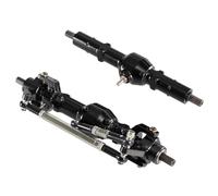 Accessoires voitures RC Pour WPL C14 C24 Pour Fayee Pour Jjrc 1/16 Ensemble D'essieux Avant Arrière Métal Voiture Télécommandée Pièces Accessoire Mises Niveau Remplacements(Black)