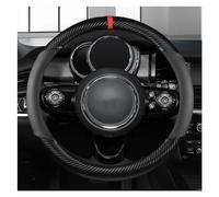 Accessoires Volant Couverture De Volant De Voiture en Cuir Et Fiber De Carbone, pour Mini pour Clubman pour Countryman pour Clubvan Volant Voiture(Gris)