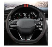 Accessoires Volant Couvre-Volant De Voiture en Forme De D 38CM, pour Hyundai pour I30 pour Creta pour Tucson pour Ix35 pour Solaris Volant Voiture(Noir)