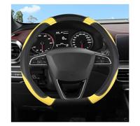 Accessoires Volant Couvre-Volant De Voiture en Forme De O Et D, 38CM, Accessoires D'intérieur pour Seat pour Toledo pour Arona pour Leon Volant Voiture(Yellow D Shape)