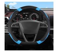 Accessoires Volant Couvre-Volant De Voiture en Forme De O Et D, 38CM, Accessoires D'intérieur pour Seat pour Ibiza pour Exeo pour Ateca Volant Voiture(Blue D Shape)