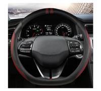 Accessoires Volant Couvre-Volant De Voiture en Forme De O Et D, 38CM, pour Hyundai pour I30 pour Creta pour Tucson pour Ix35 pour Solaris Volant Voiture(Wine Red D Shape)