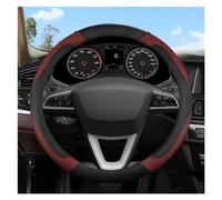 Accessoires Volant Couvre-Volant Voiture en Forme O Et D, 38CM, Accessoires D'intérieur pour Seat pour Altea pour Toledo pour Tarraco Volant Voiture(Wine Red O Shape)