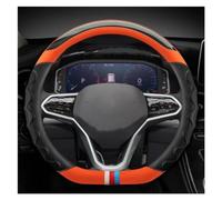 Accessoires Volant Housse Volant Voiture en Forme D, Accessoires D'intérieur pour VW pour Teramont pour Atlas pour T-Roc pour T-Cross 2017-2021 Volant Voiture(Orange)