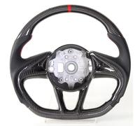 Accessoires volant voiture Compatible Avec McLaren Pour 720S 12C 540C 600LT 2017 2018 2019 2020 2021 Volant Course Personnalisé Fibre Carbone Pour Rouge Perforé PU(Style 4)