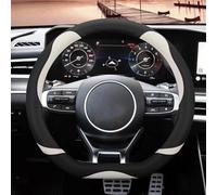 Accessori Coprivolante per Auto A Forma Di D Coprivolante Interno per Stinger per Soul per Picanto per X-Line(Black and White)