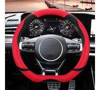 Accessori Coprivolante per Auto A Forma Di D Coprivolante Interno per Stinger per Soul per Picanto per X-Line(Rosso)
