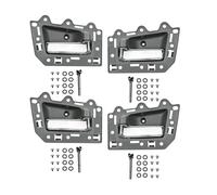 Accessories 4 Set Inside Intérieur Poignée de Porte intérieure Ensemble for 2005-2011 Jeep Grand Grand Cherokee Grey + Chrome (Avant Gauche à Droite 4 Portes)