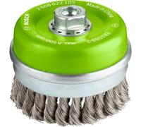 Bosch Brosse boisseau 100 mm à fils d'inox torsadés 100 mm, 0,35 mm, M14 Quantité:1