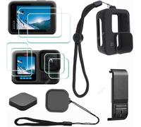Accessories for GoPro Hero 13 Hero13 Lens Screen Protector + Battery Cover + Rubber Case + Lanyard + Lens Cap + Protective Case