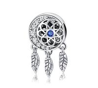 Accessories Necklace Pendant Charm Beads for Necklace Dangle Bead DIY Women's Bracelet Bead for Bracelet Hollow Blue Zircon Dream Catcher
