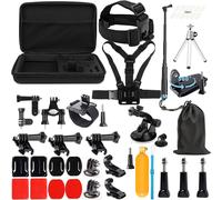 Accessories Pack 45 En 1 Kit Selfie Bâto,Étui De Transport Pour Gopro Hero 8 Hero 7 Noir Argent Blanc/6/5/4/3+/3/Hero(2018)/Fusion Crosstour Campark Nouveau Apeman Wimius Tectectec[CLI1713]