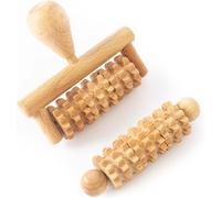 Accessories Set De 2 Masseurs Rouleau De Massage Visage Tete Appareil Maderothérapie Bois