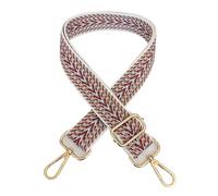 Accessories Single Shoulder Oblique Span Strap Adjustable Wide Colored Canvas Contrasting(White Brown Gold)