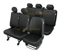 Accessorionline Housses de siège en similicuir 6 places sur mesure pour Renault TraficNissan PrimastarOpel VivaroModèles 20012014 Housse conducteur + passager double + rangée arrière - Set