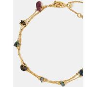 Accessorize Accessorize 14ct Gold Plated Semi-Precious Stone Layered Bracelet