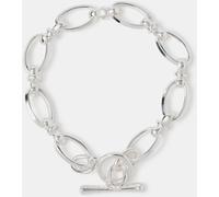 Accessorize Accessorize 925 Sterling Silver Knot Chain T-Bar Bracelet