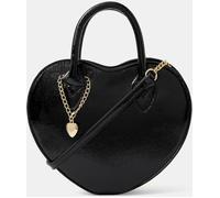 Accessorize Accessorize Black Patent Heart Cross-Body Handbag