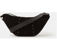 Accessorize Accessorize Black Stud Suede Sling Cross-Body Bag