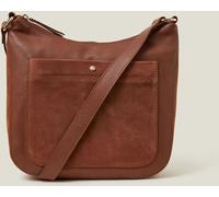 Accessorize Accessorize Brown Leather Messenger Cross-Body Bag