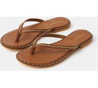 Accessorize Accessorize Brown Stitched Studded Leather Sandals