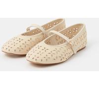 Accessorize Accessorize Chaussures plates Mary Jane découpées Crème EU 39 (UK 6)