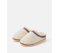 Accessorize Accessorize Cream Borg Mule Slippers