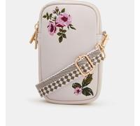 Accessorize Accessorize Cream Floral Embroidered Phone Bag