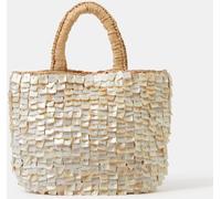 Accessorize Accessorize Cream Mother of Pearl Raffia Handheld Bag