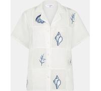 Accessorize Accessorize Cream Shell Embroidered Patchwork Shirt Cream M (EU 40-42)